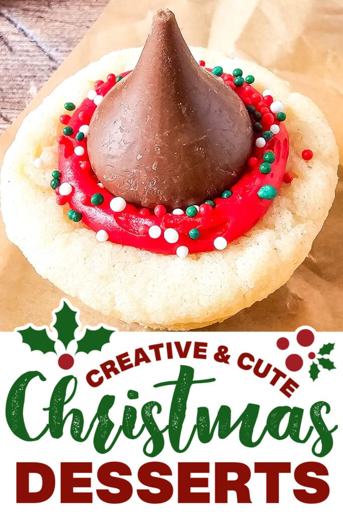 cute christmas desserts - Christmas Kiss Cookie Cups copy