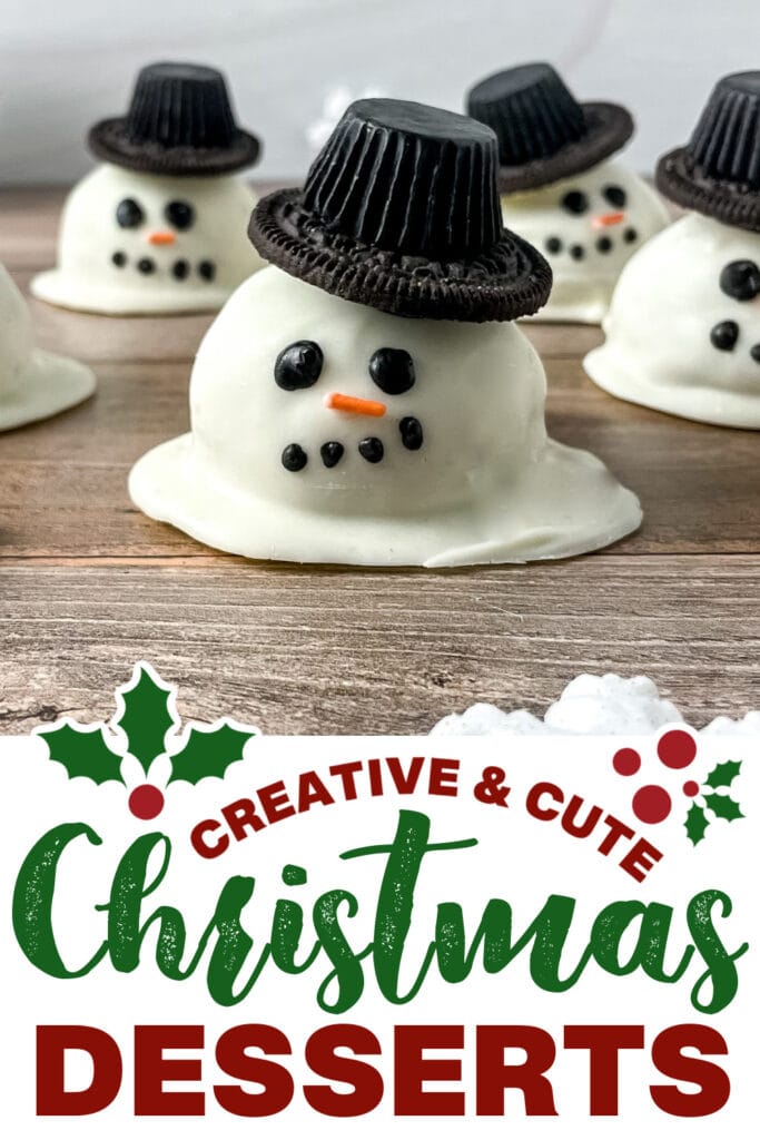 cute christmas desserts - Cookie Dough Snowman Truffles copy