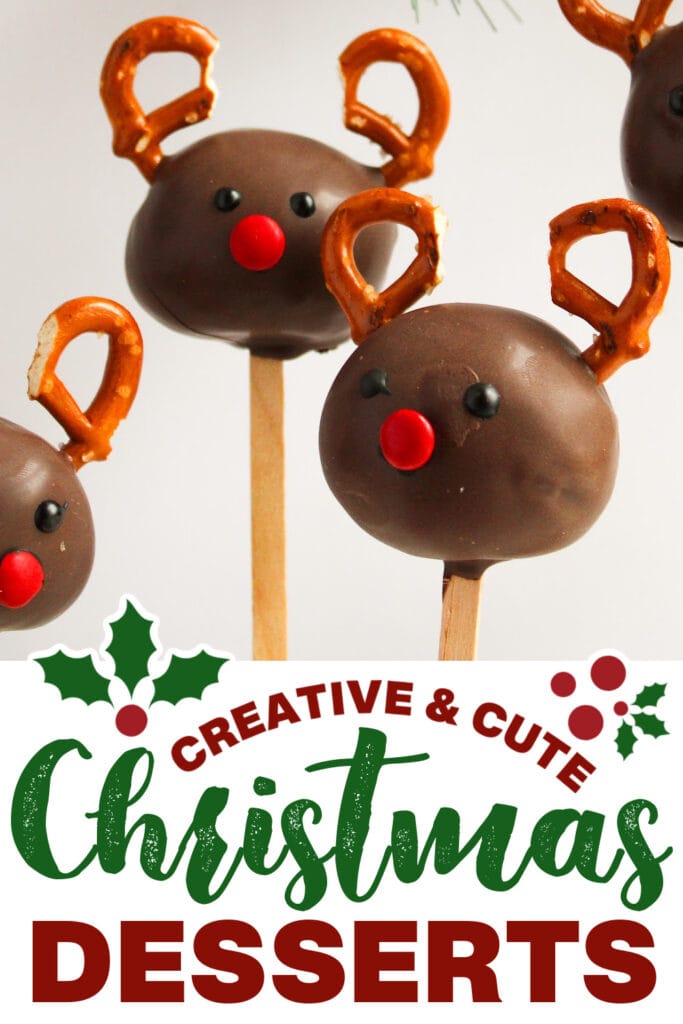 cute christmas desserts - Reindeer Cake Pops copy