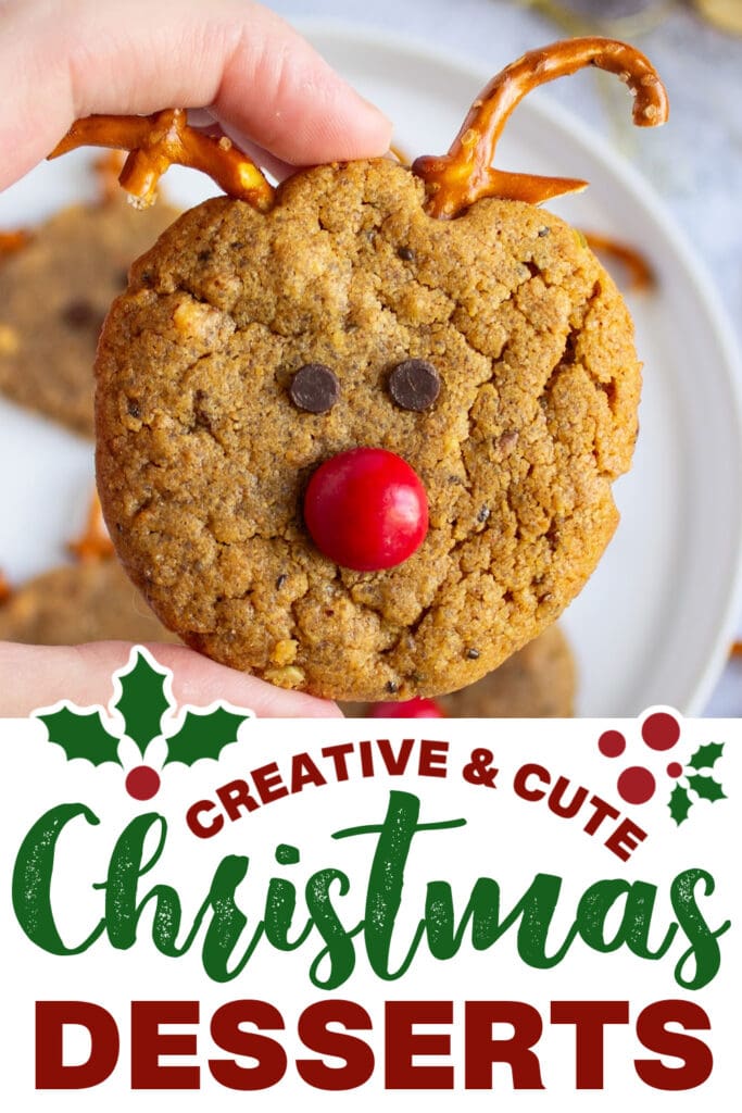 cute christmas desserts - Reindeer Cookies copy