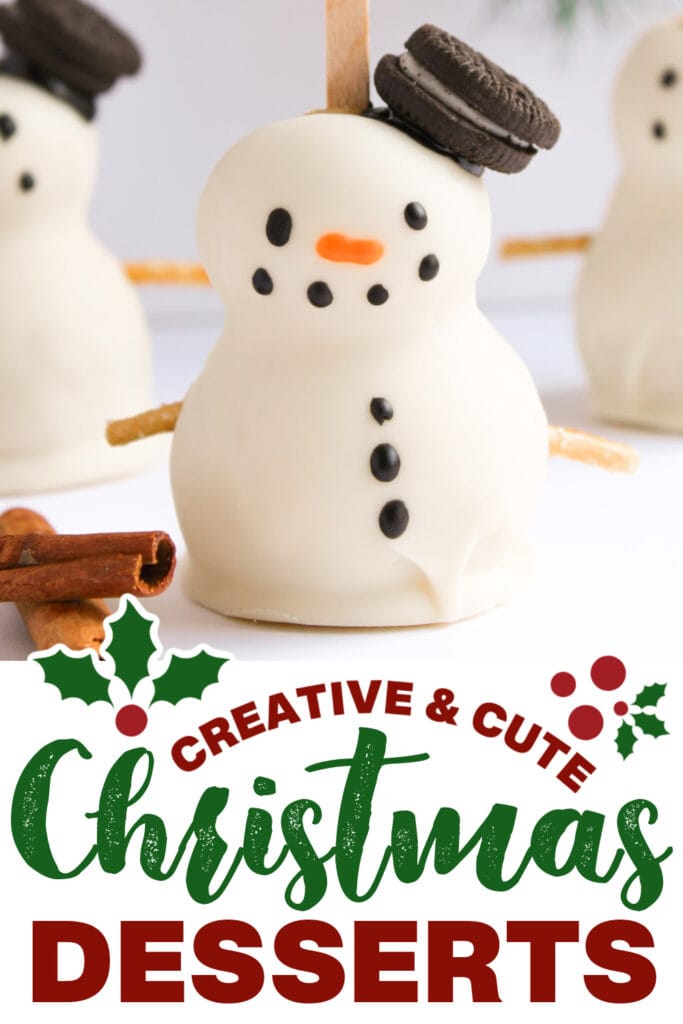 cute christmas desserts - Snowman Cake Pops copy