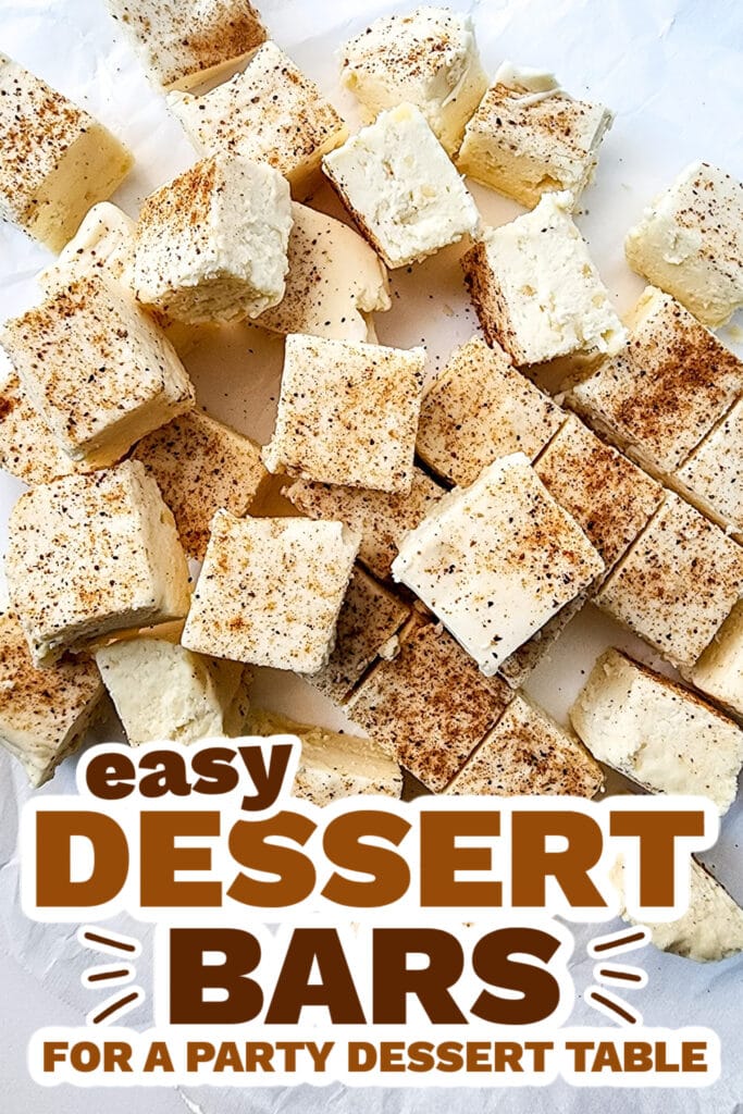 dessert bars - Eggnog Fudge