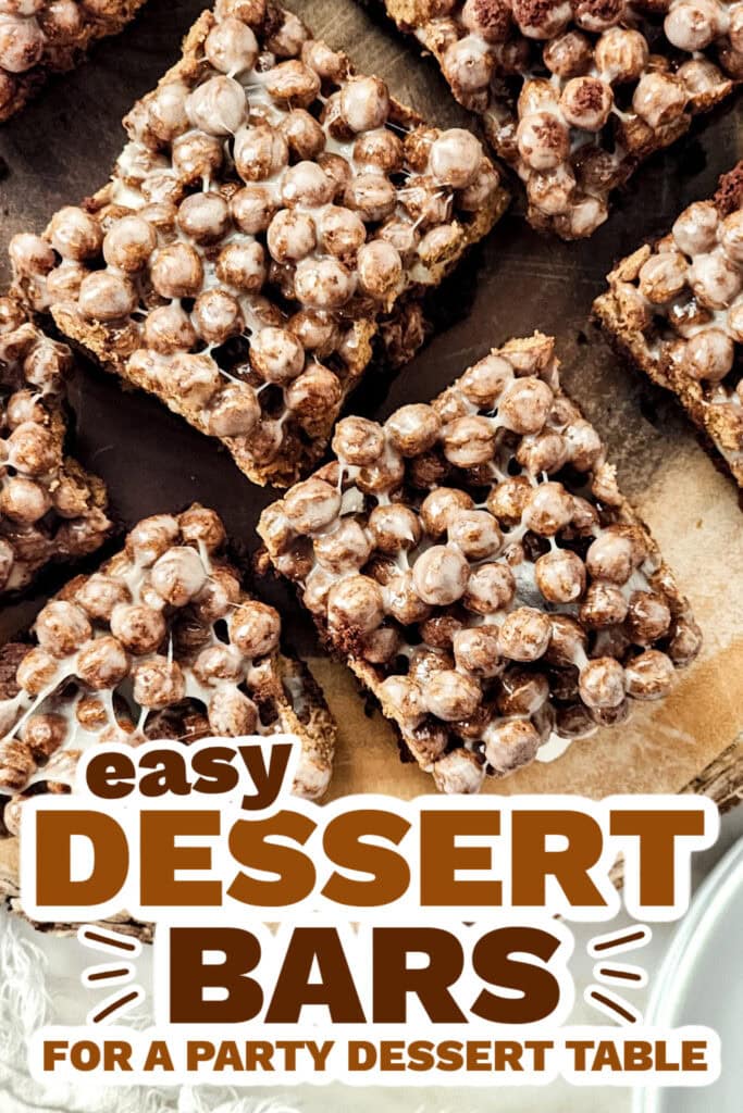 dessert bars - Marshmallow Cocoa Puff Brownies