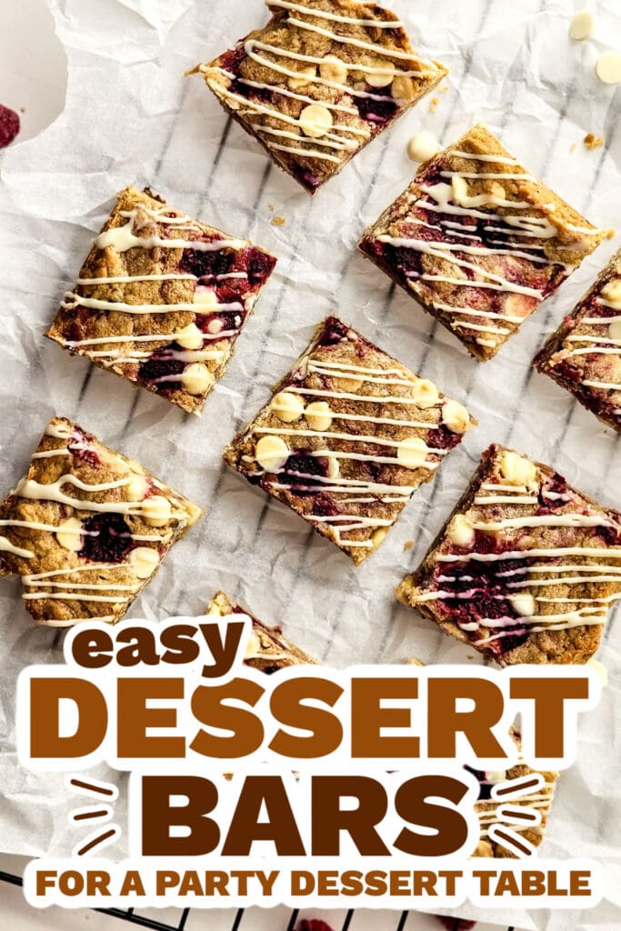 dessert bars - Raspberry and White Chocolate Squares