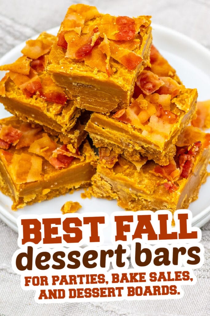 fall dessert bars - Chewy Maple Bacon Fudge copy