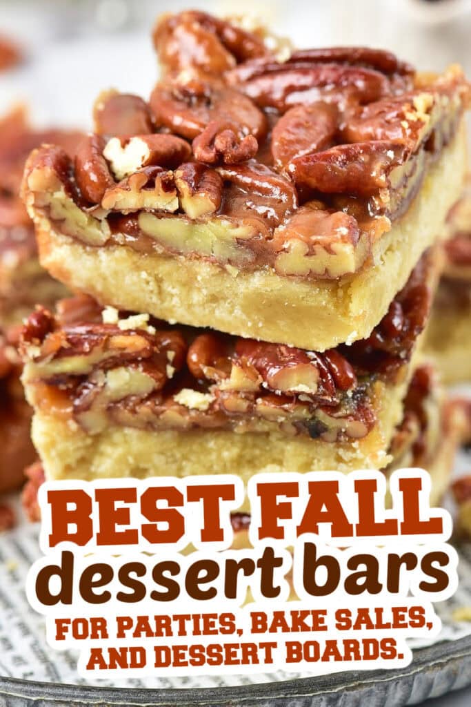 fall dessert bars - Old-Fashioned Pecan Pie Bars copy