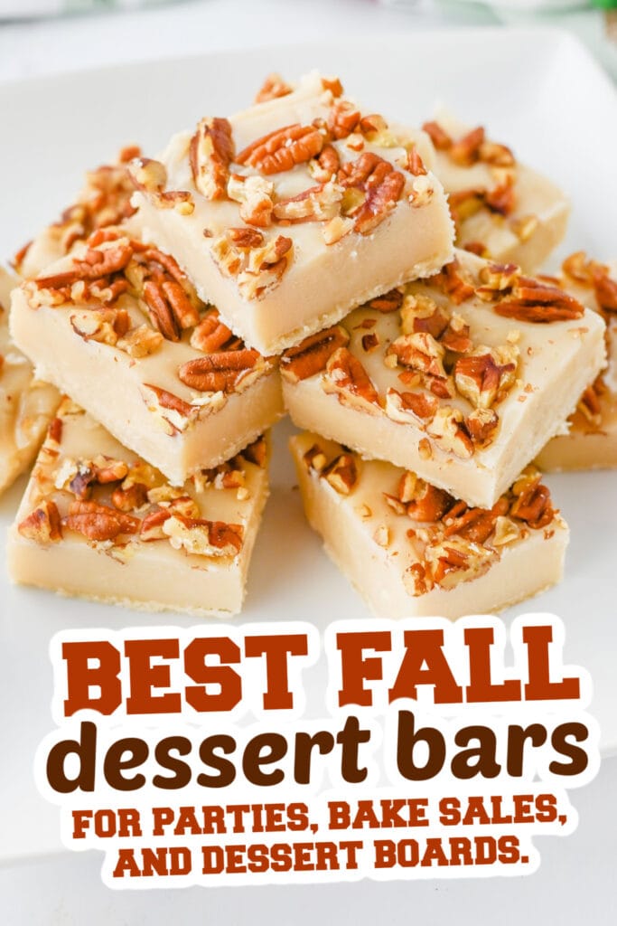 fall dessert bars - Pecan Pie Fudge Bites copy