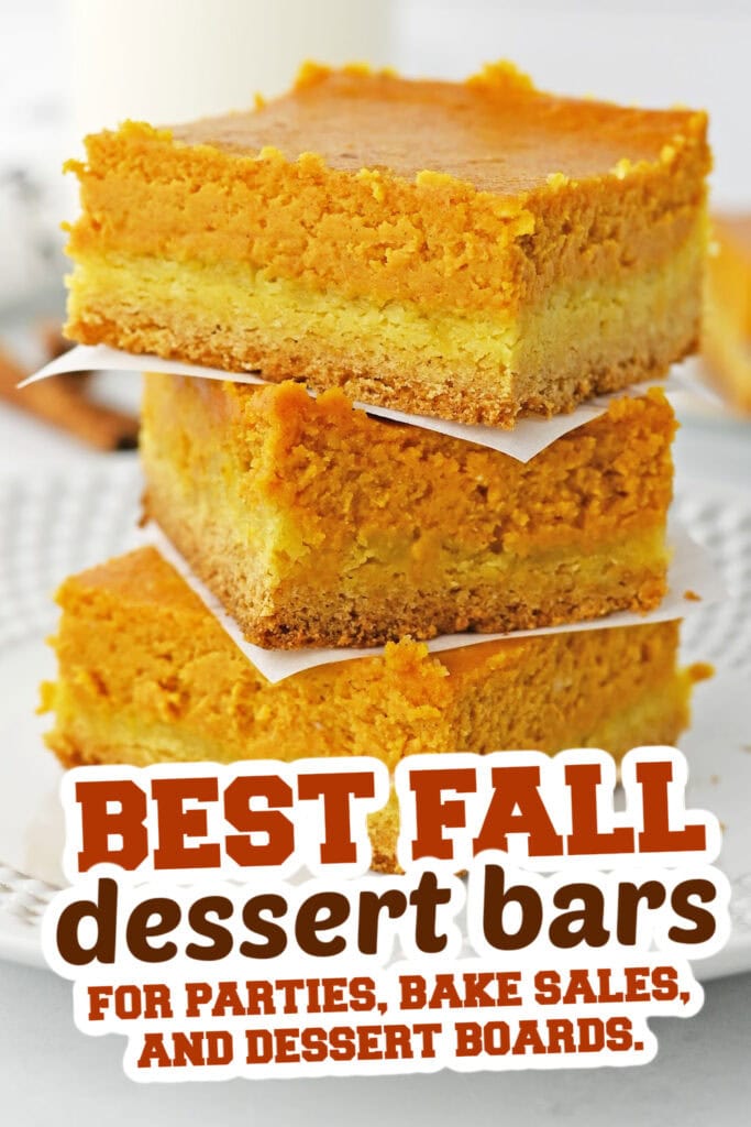 fall dessert bars - Pumpkin Spice Gooey Bars copy