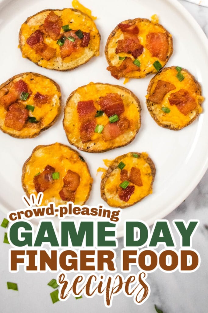 game day finger foods- Bacon and Cheese Potato Slices