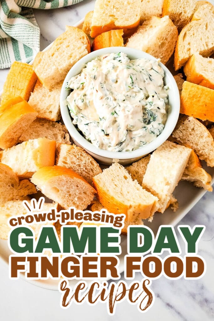 game day finger foods- Cold Spinach Dip