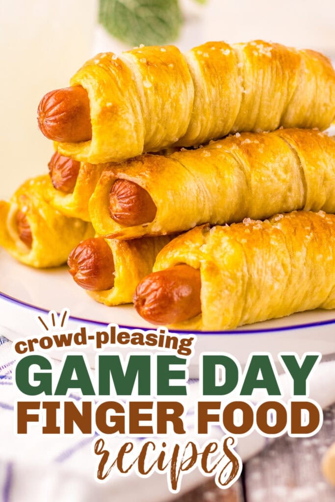 game day finger foods- Homemade Pretzel Dogs
