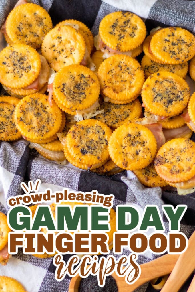 game day finger foods- Ritz Ham Sandwiches