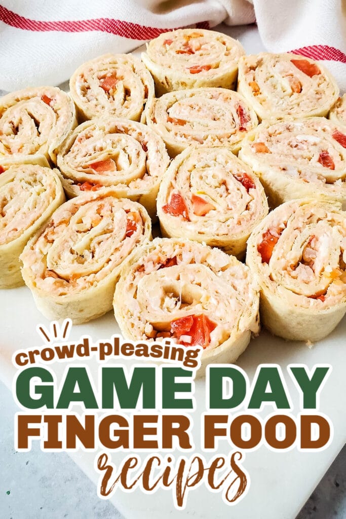 game day finger foods- Seafood Pinwheels
