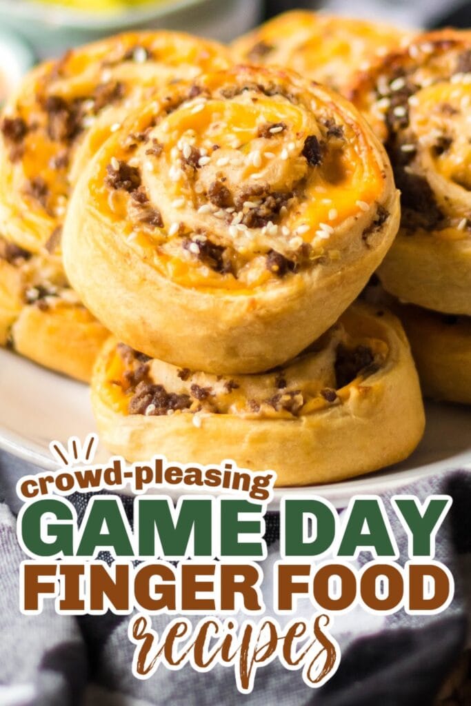 game day finger foods- big mac pinwheels