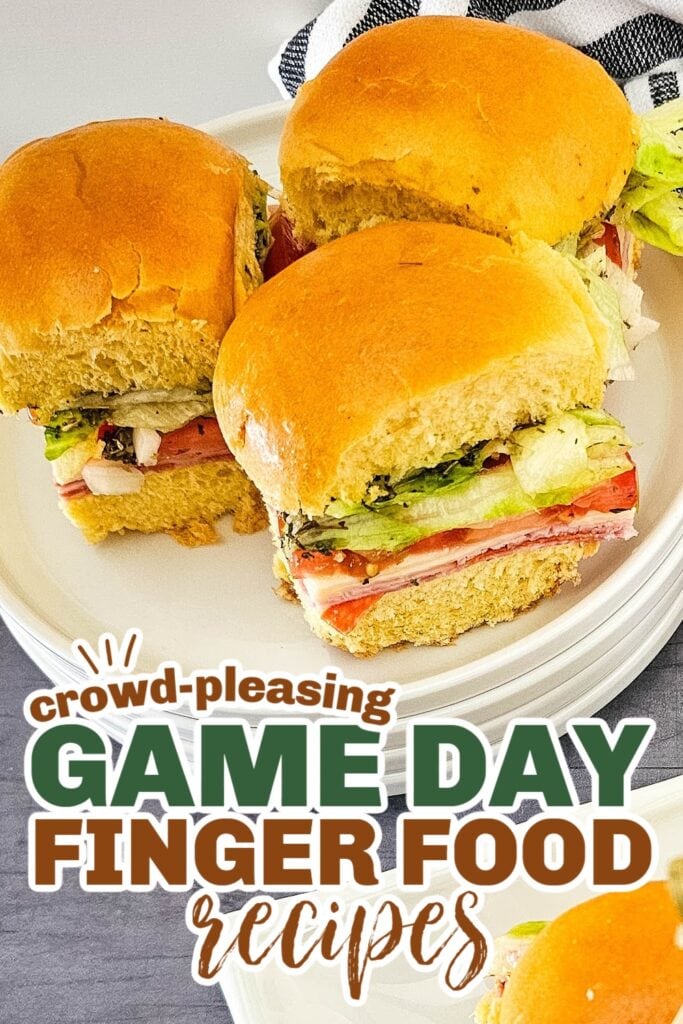 game day finger foods- italian sub sliders