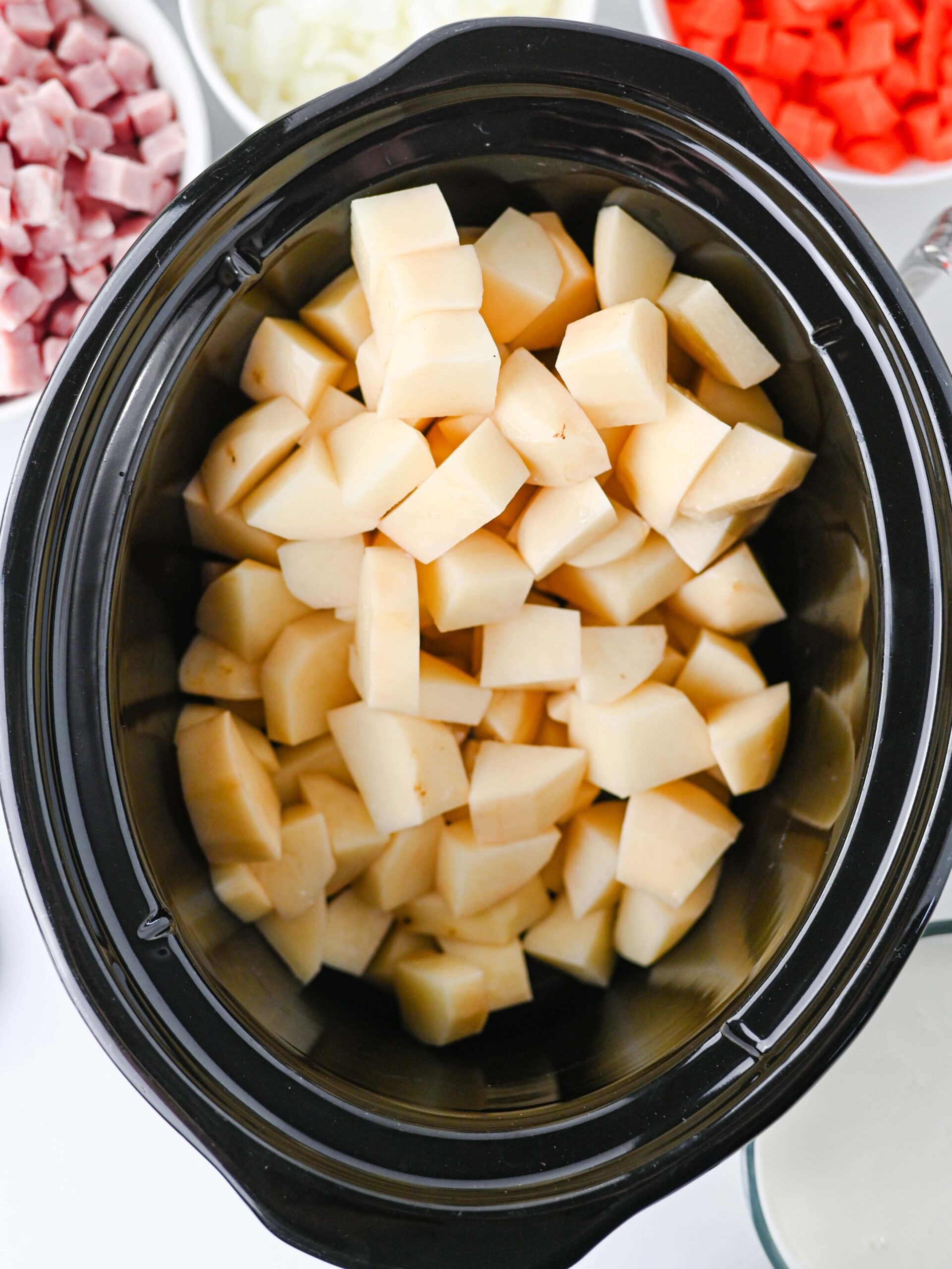 Crockpot Ham and Potato Soup Process Photo
