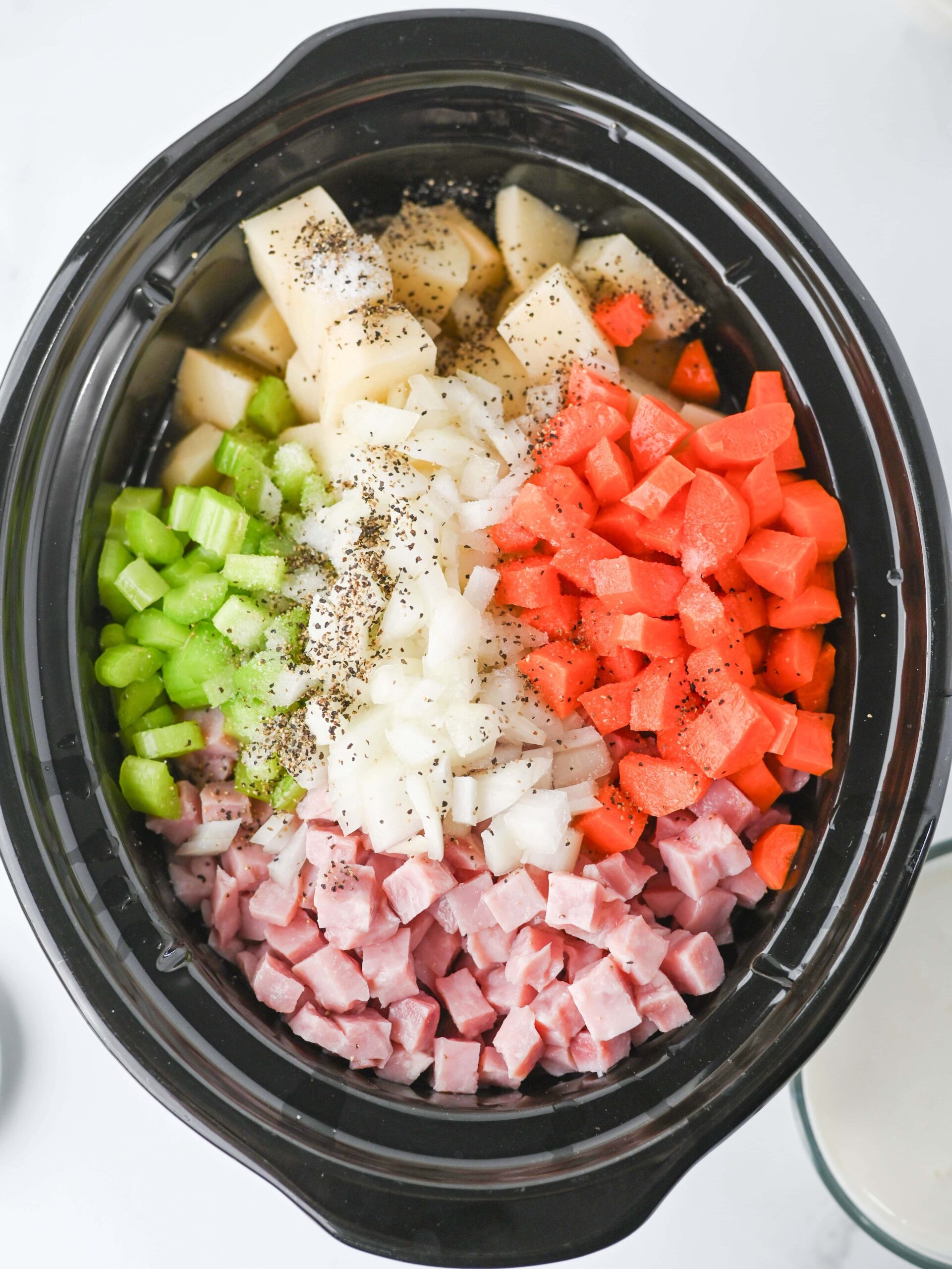 Crockpot Ham and Potato Soup Process Photo