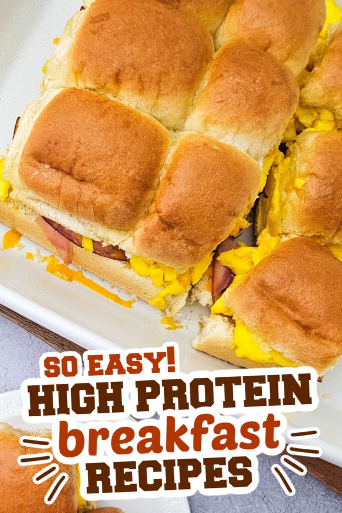 high protein breakfast -Ham and Cheese Breakfast Sliders copy