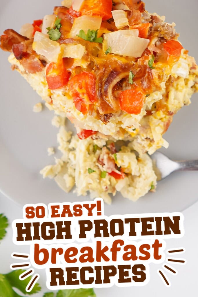 high protein breakfast - Hash Browns Crockpot Breakfast Casserole copy