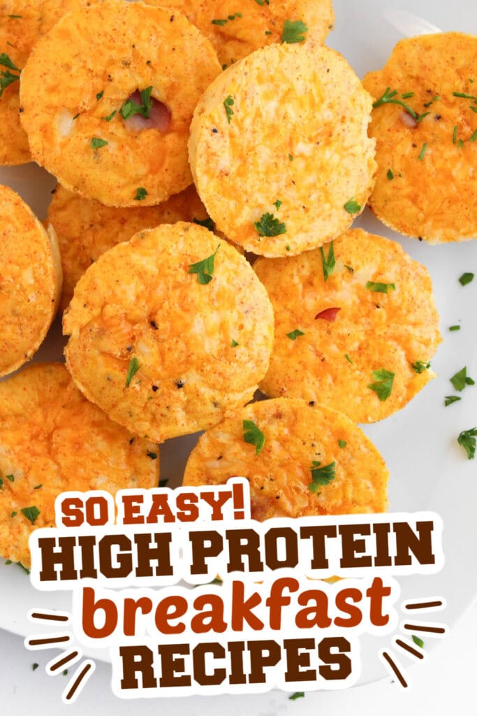 high protein breakfast - ham and cheese egg bites copy
