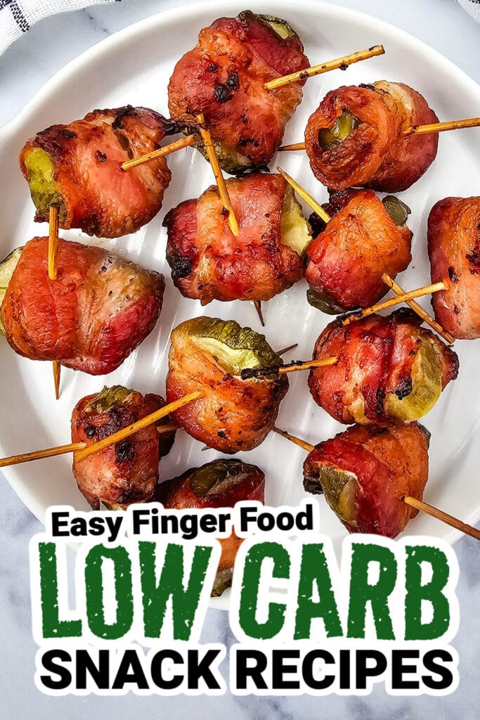low carb finger foods - Bacon-Wrapped Dilly Bites