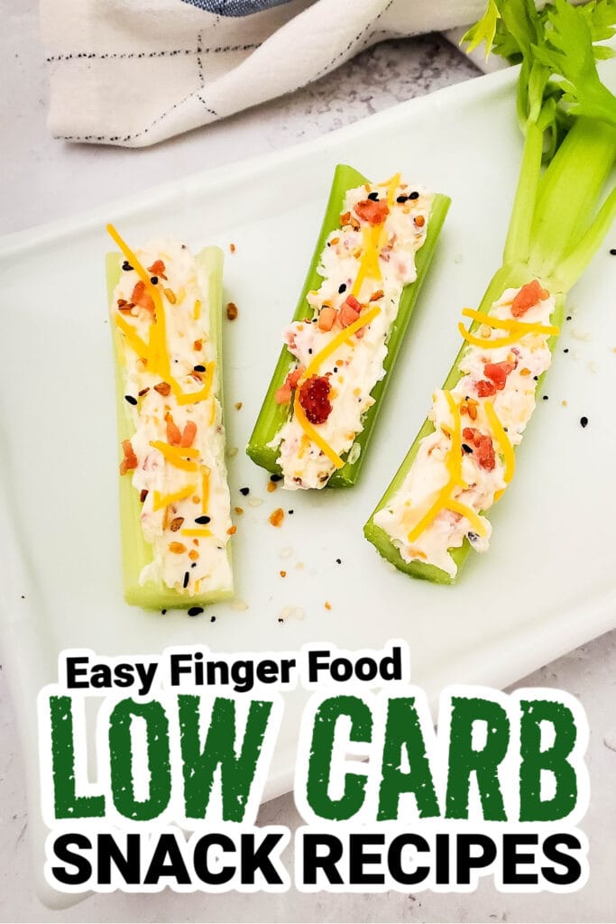 low carb finger foods-Bacon and Cheese Stuffed Celery