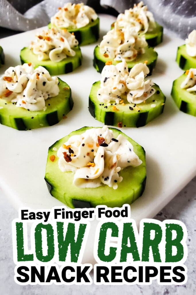 low carb finger foods-Everything Bagel Cucumber Bites