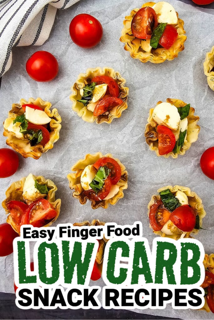 low carb finger foods-Mini Caprese Cups