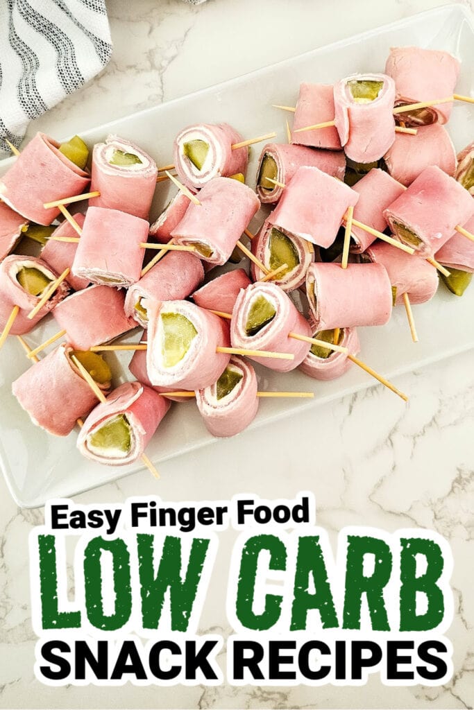 low carb finger foods -Pickle Ham Rolls