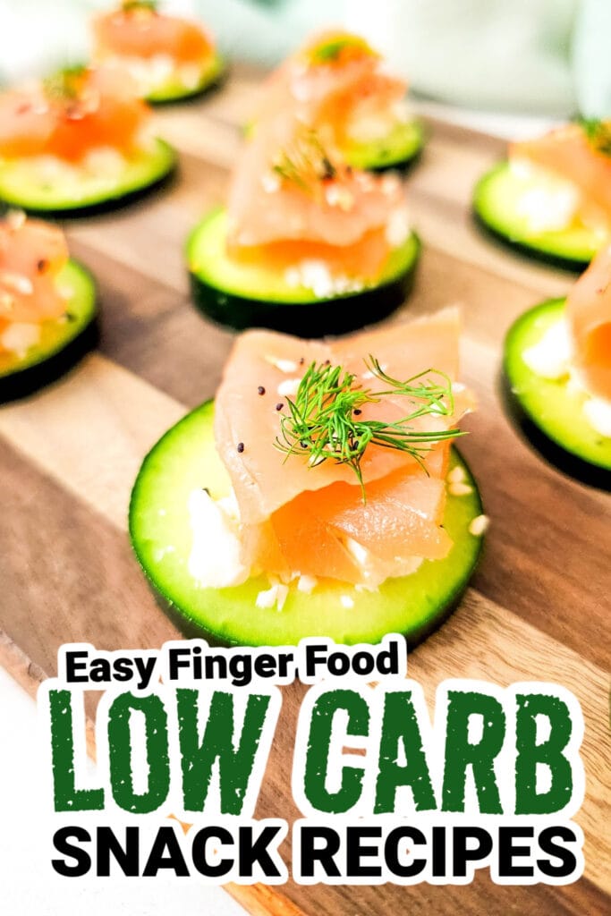 low carb finger foods Salmon Cucumber Bites