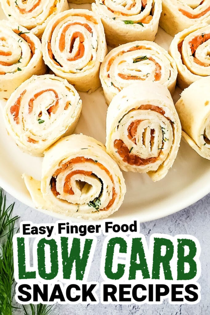low carb finger foods - Smoked Salmon Pinwheels