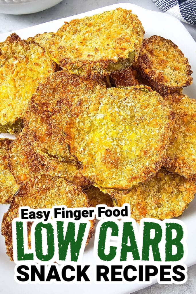 low carb finger foods - air fryer pickle chips