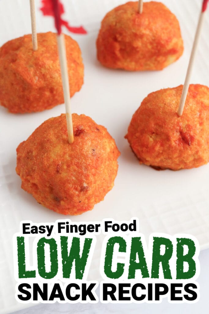 low carb finger foods - buffalo chicken meatballs