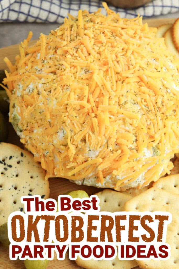 oktoberfest party foods - Cheddar Pickle Cheese Ball copy