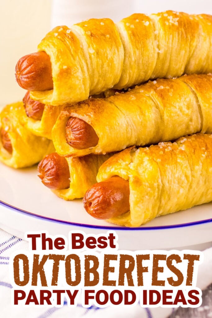 oktoberfest party foods - Copycat Auntie Anne's Pretzel Dogs