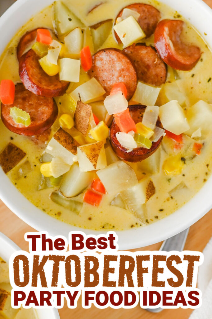 oktoberfest party foods - Creamy Kielbasa Potato Soup