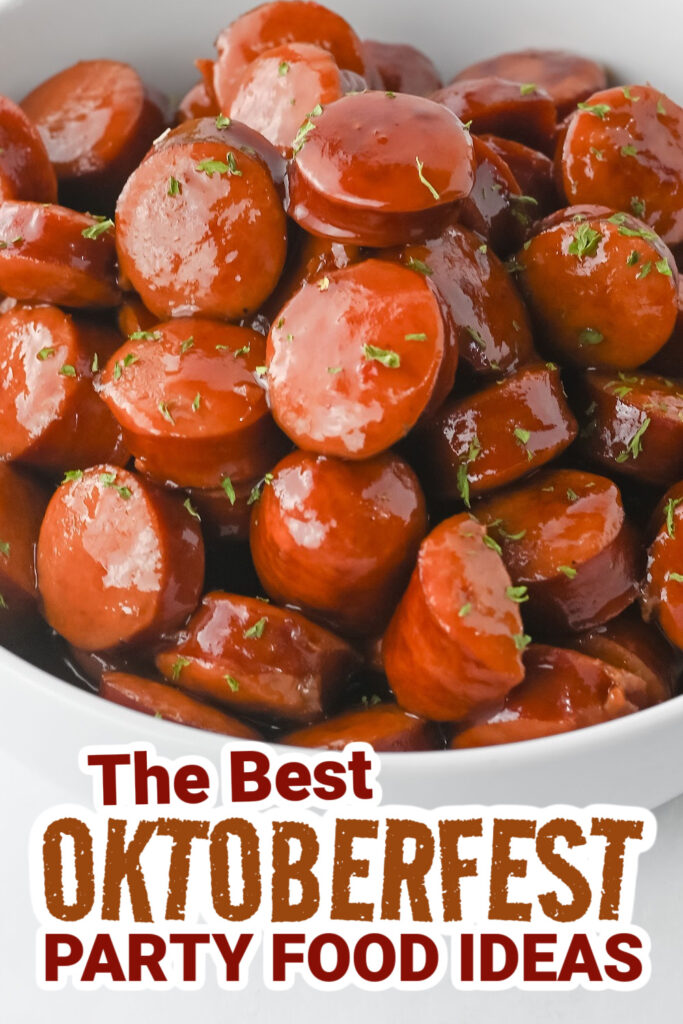 oktoberfest party foods - Crockpot BBQ Sausages