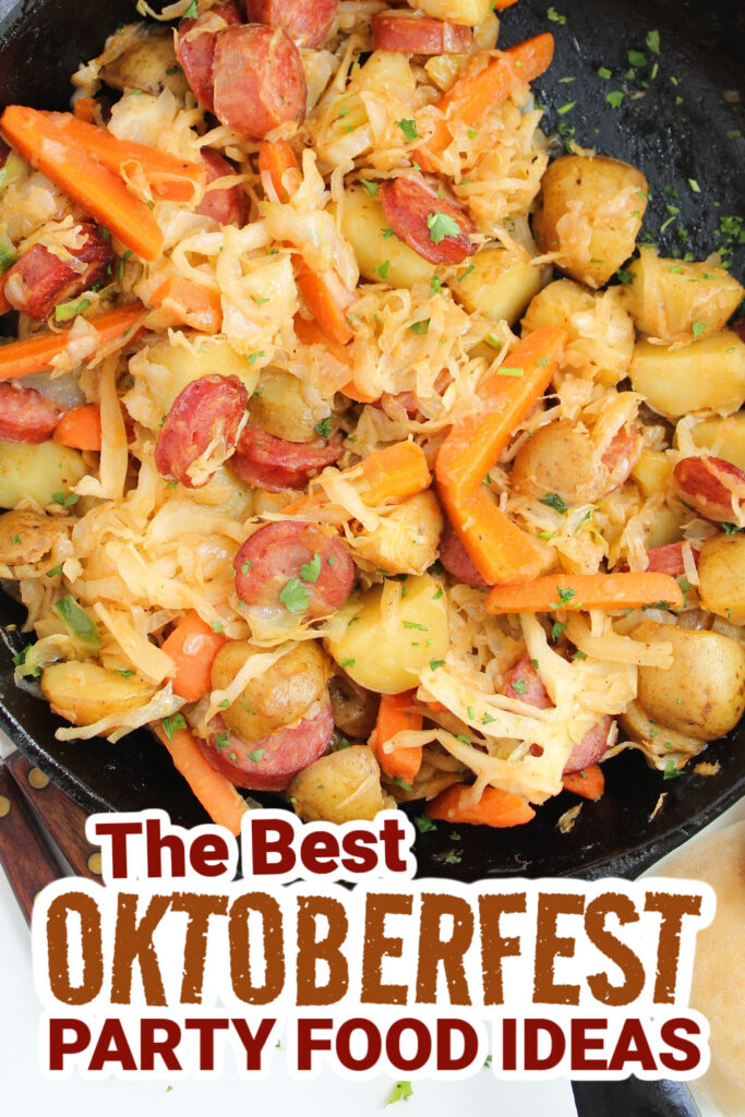 oktoberfest party foods - Sausage, Cabbage, and Potato Skillet