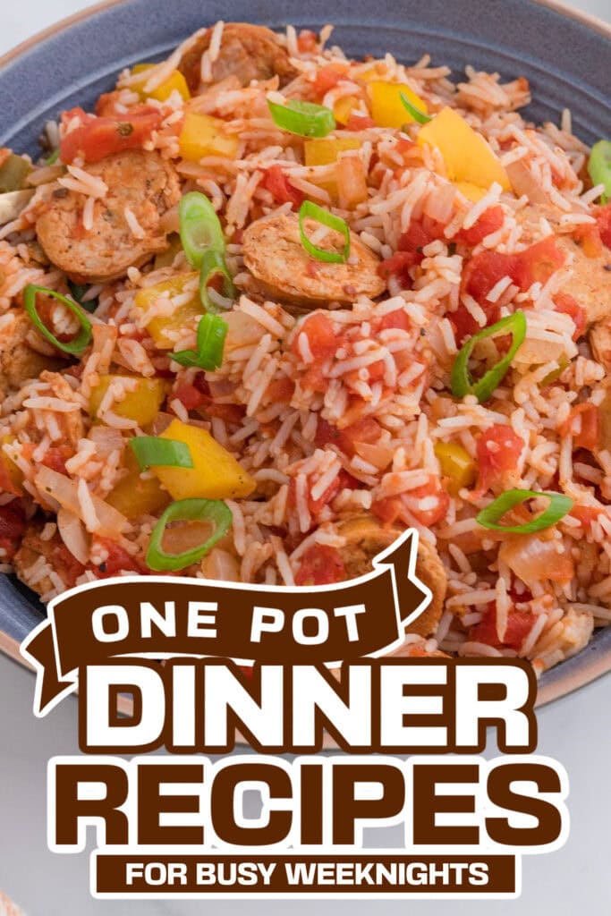 one pot dinner recipes - One Pot Cajun Chicken Sausage and Rice Casserole copy