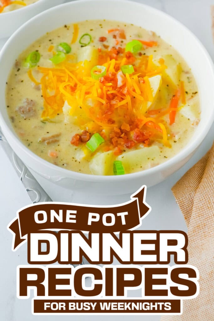 one pot dinner recipes - One-Pot Cheeseburger Soup copy