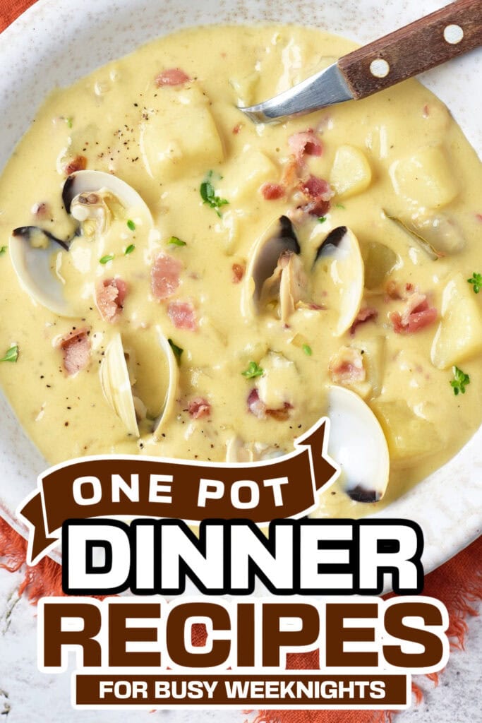 one pot dinner recipes - One-Pot Creamy Clam Chowder copy