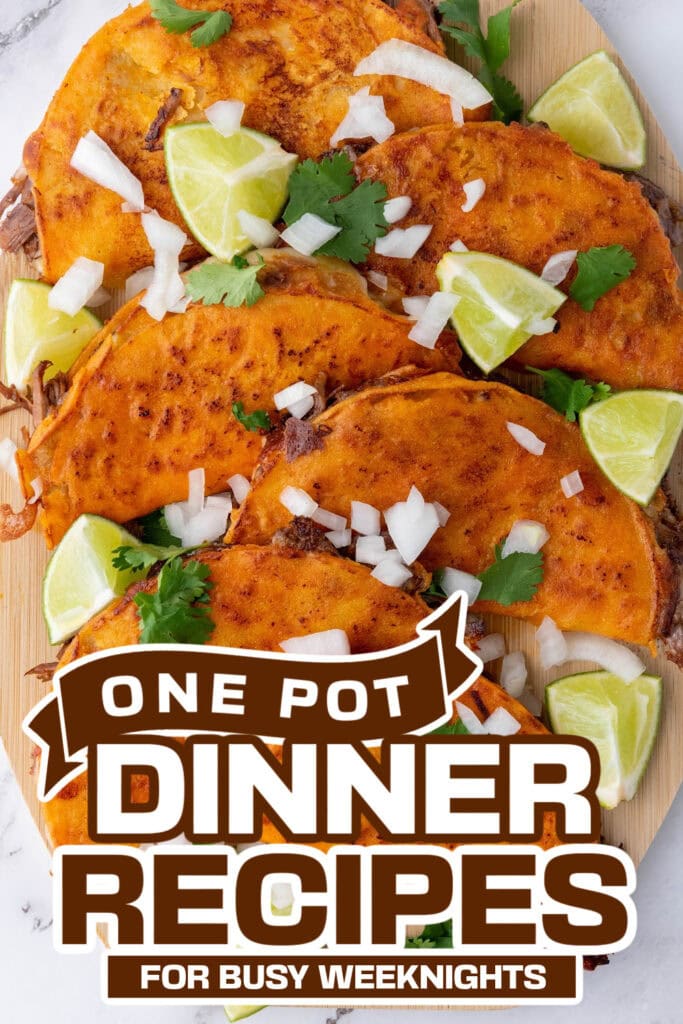 one pot dinner recipes - Quesabirria Mexican Tacos with Consommé copy