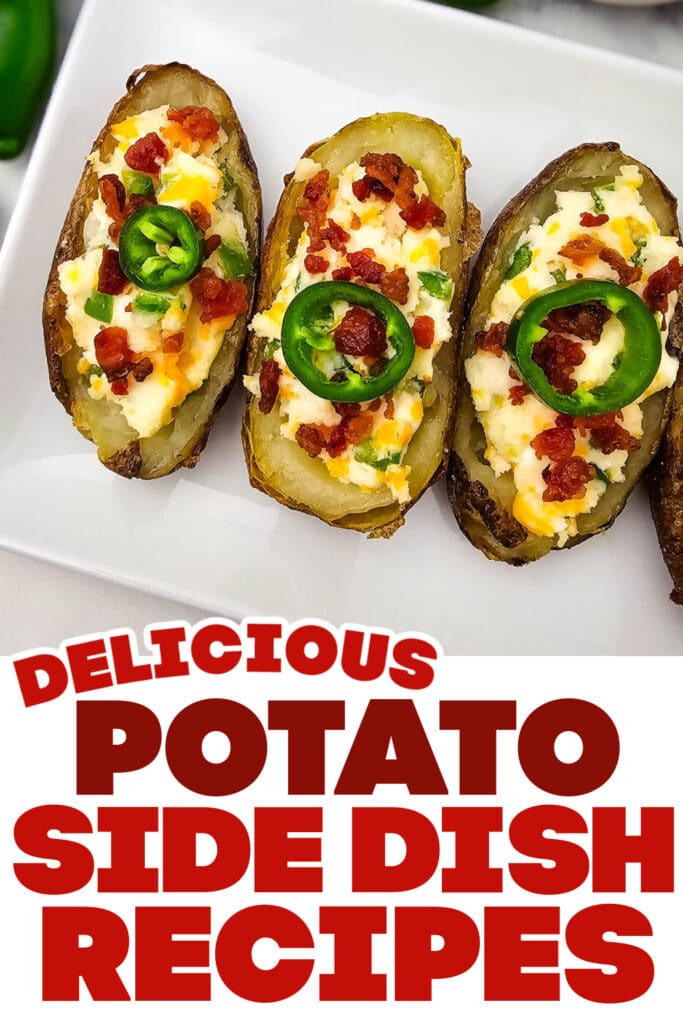potato side dish ideas - Jalapeño Popper Potato Skins copy