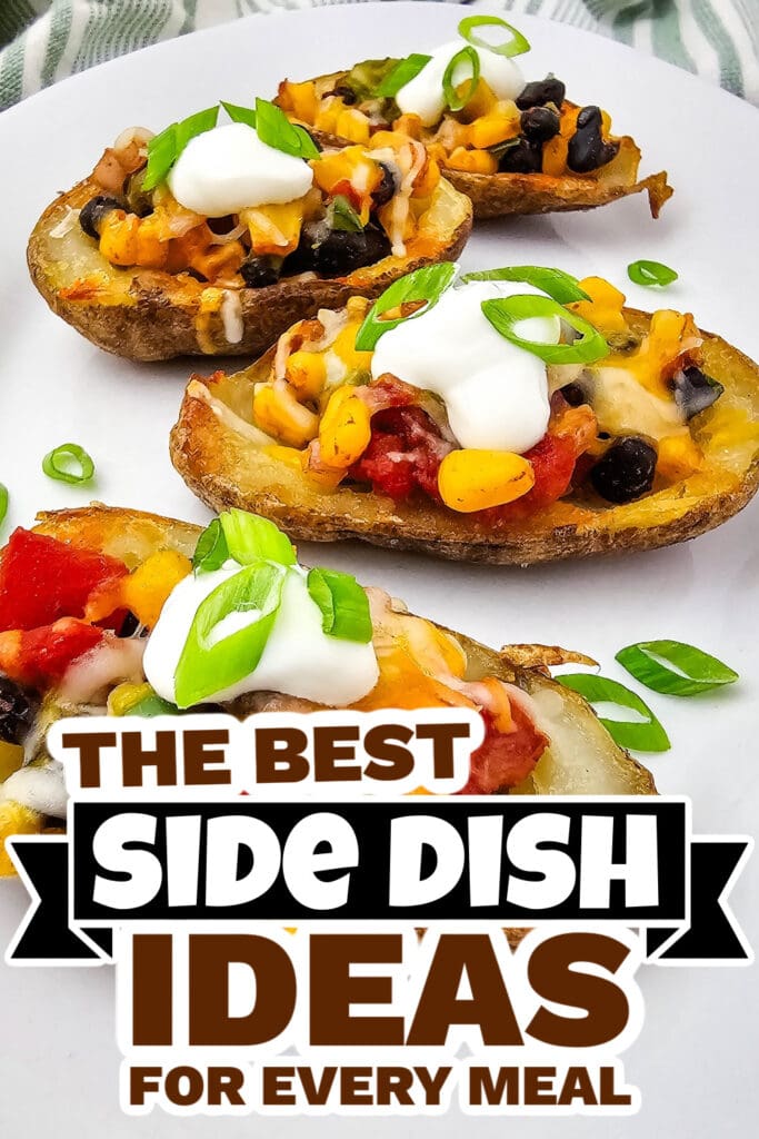 side dish ideas - Cheesy Southwest Potato Skins copy