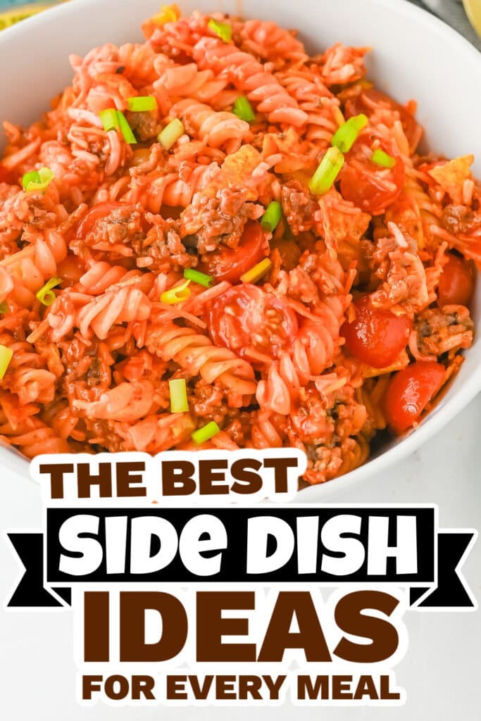 side dish ideas - Cheesy Taco Pasta Salad copy