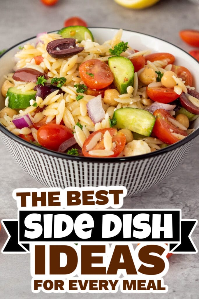 side dish ideas - Mediterranean Orzo Pasta Salad copy