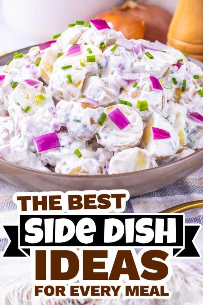 side dish ideas - Sour Cream And Onion Potato Salad copy