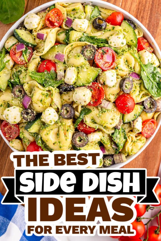 side dish ideas - Tortellini Pesto Salad copy