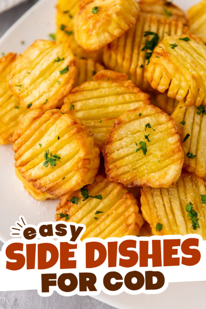 side dishes for cod - Air Fryer Accordion Potatoes copy