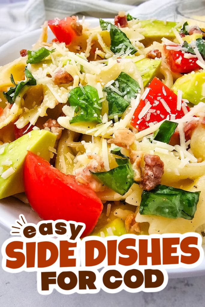 side dishes for cod - Avocado Pasta Salad copy